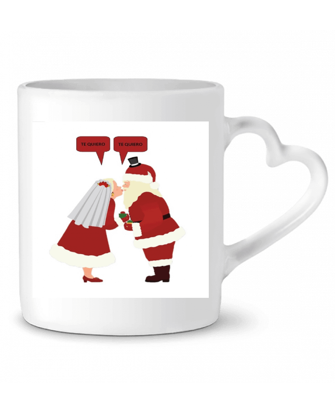 Mug coeur Novia mamá Noel y novio papá Noel casándose par azulymalva