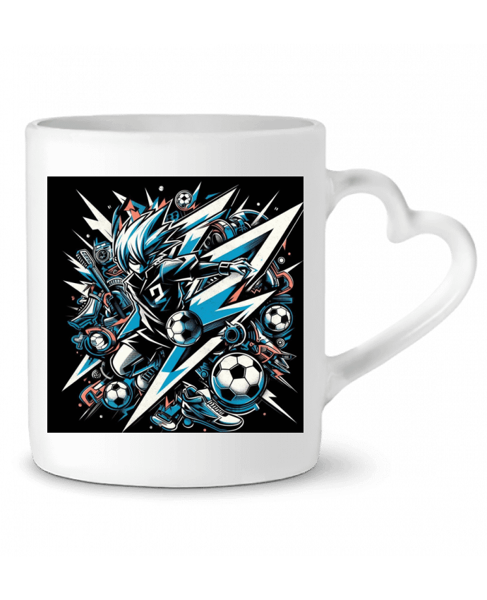 Mug coeur futbol art par Gala