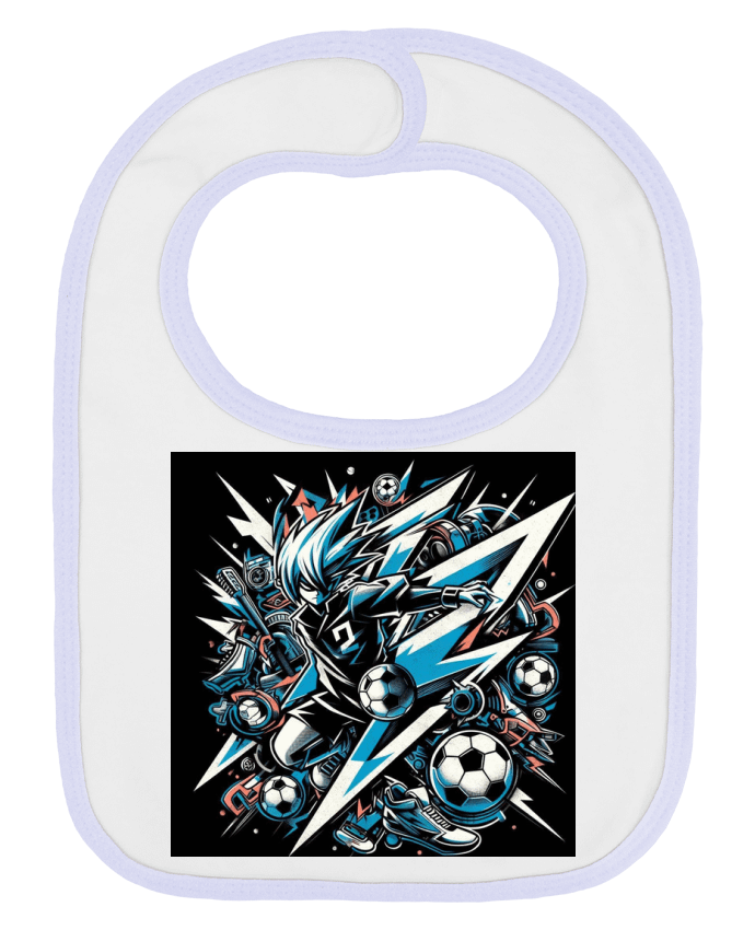 Bavoir bébé uni futbol art par Gala