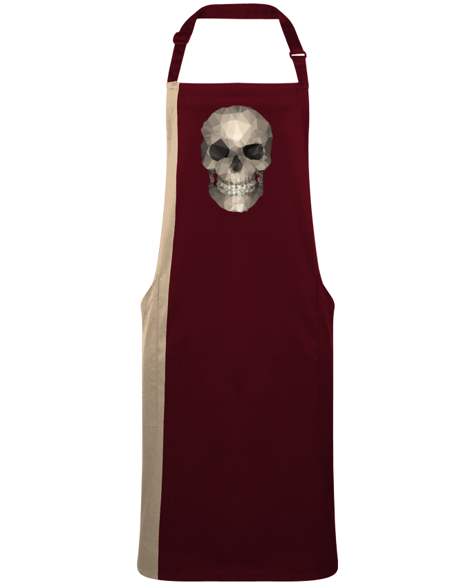 Tablier bicolore Polygons skull par  justsayin