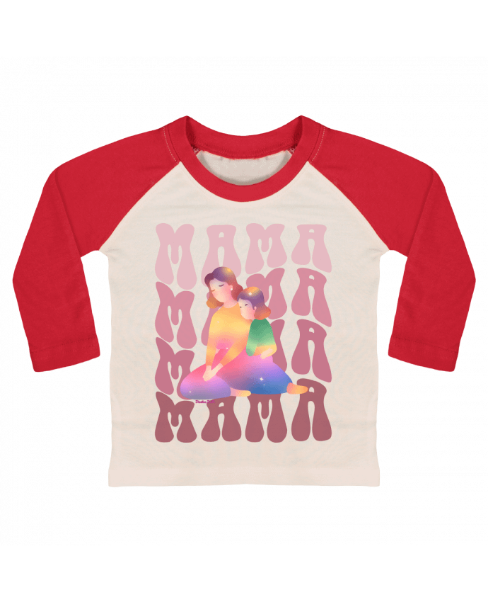 Tee-shirt Bébé Baseball ML MAMÁ par Diseños jeen