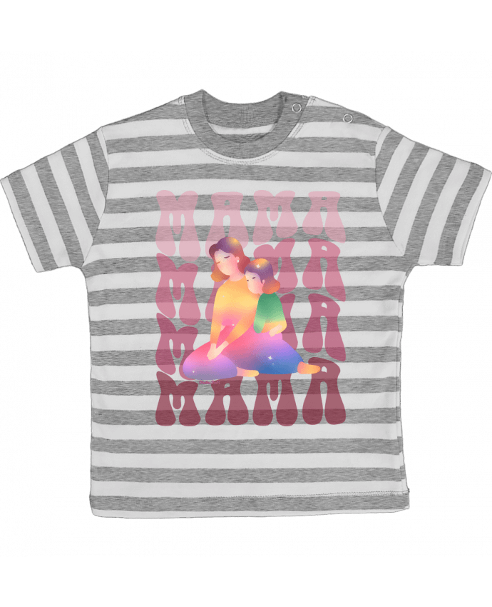 Tee-shirt bébé à rayures MAMÁ par Diseños jeen