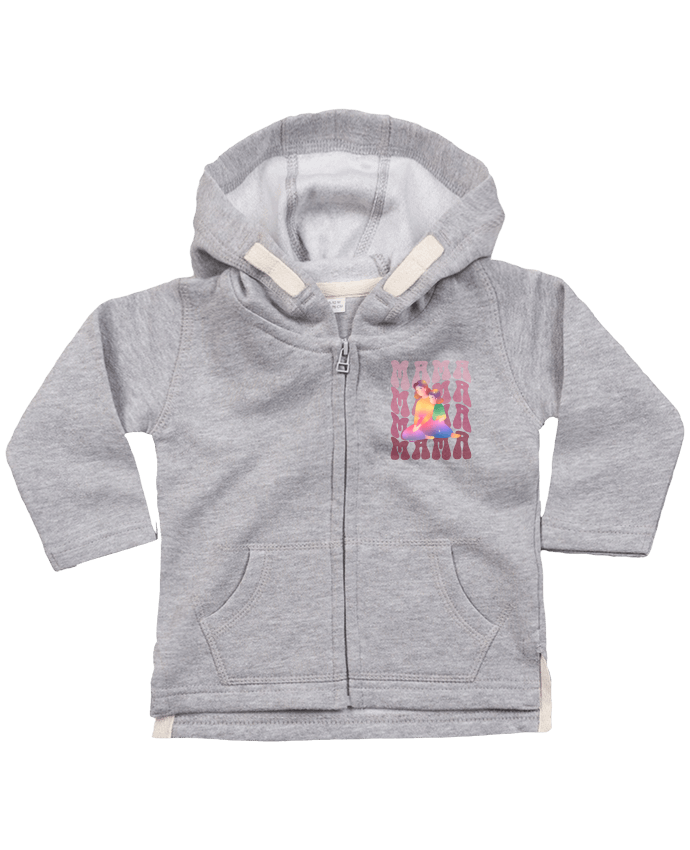 Sweat à capuche bébé zippé MAMÁ par Diseños jeen