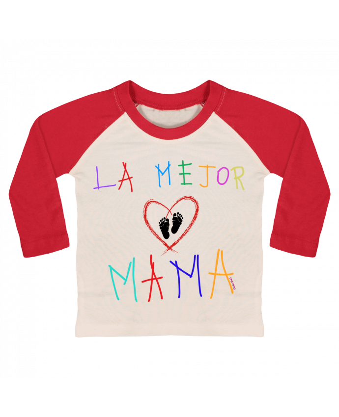 Tee-shirt Bébé Baseball ML La mejor MAMA par Diseños jeen