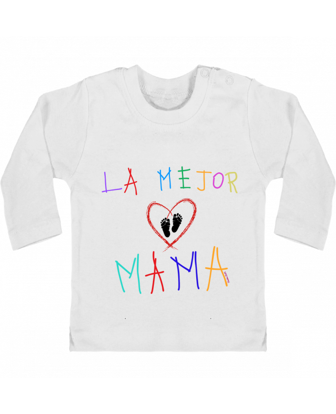 T-shirt bébé La mejor MAMA manches longues du designer Diseños jeen