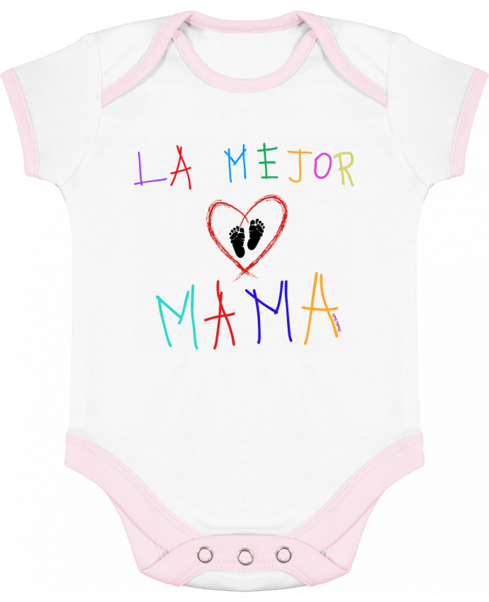 Body bébé manches contrastées La mejor MAMA par Diseños jeen