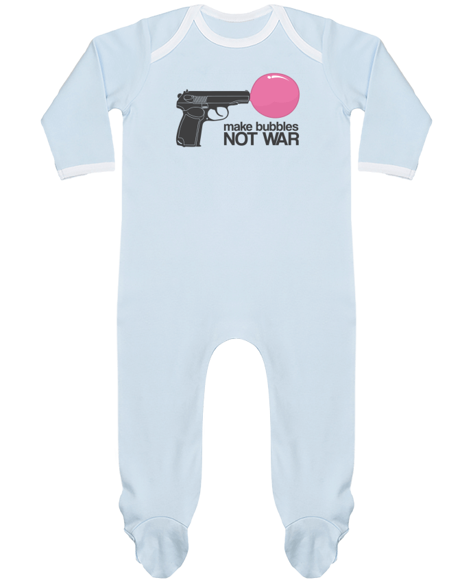 Pijama Bebé Manga Larga Contraste Make bubbles NOT WAR por justsayin