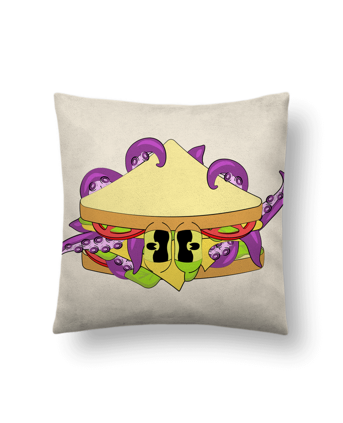 Coussin suédine TENTACULAR BITE par Santiaguen