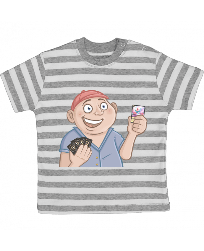 Tee-shirt bébé à rayures Gérôme Cartes par Gerome En Live