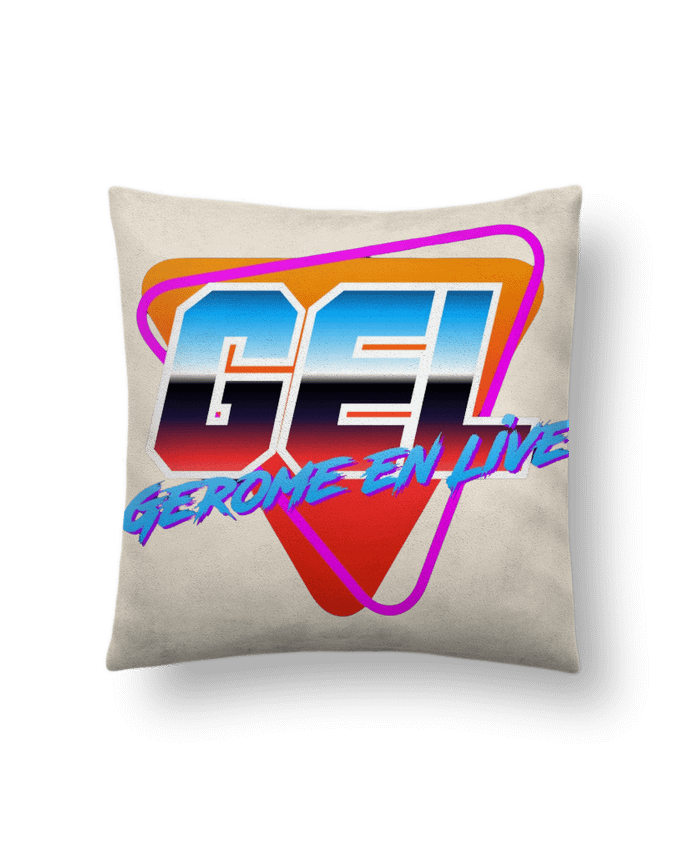 Coussin suédine Logo GEL classic par Gerome En Live