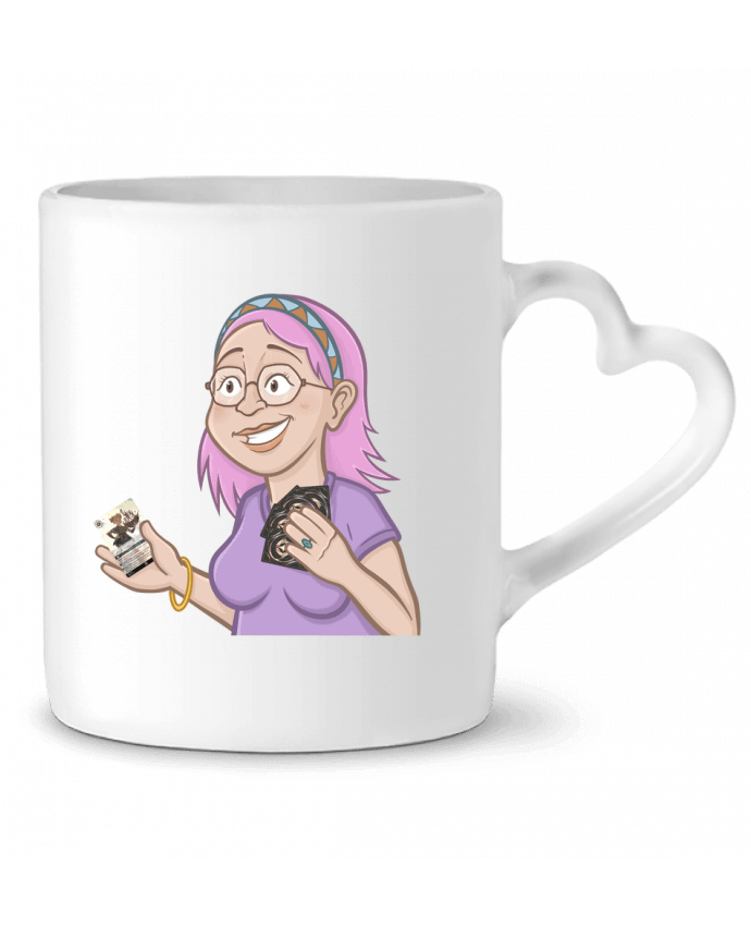 Mug coeur Sandy avec une carte par Gerome En Live