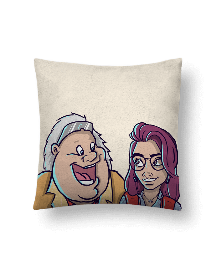 Coussin suédine Les bouilles du futur par Gerome En Live
