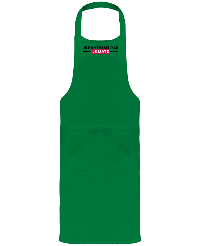 Garden or Sommelier Apron with Pocket Je fantasme pas, je mate ! by tunetoo
