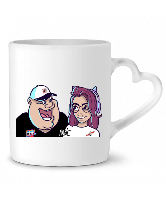 Mug coeur Les bouilles en duo par Gerome En Live