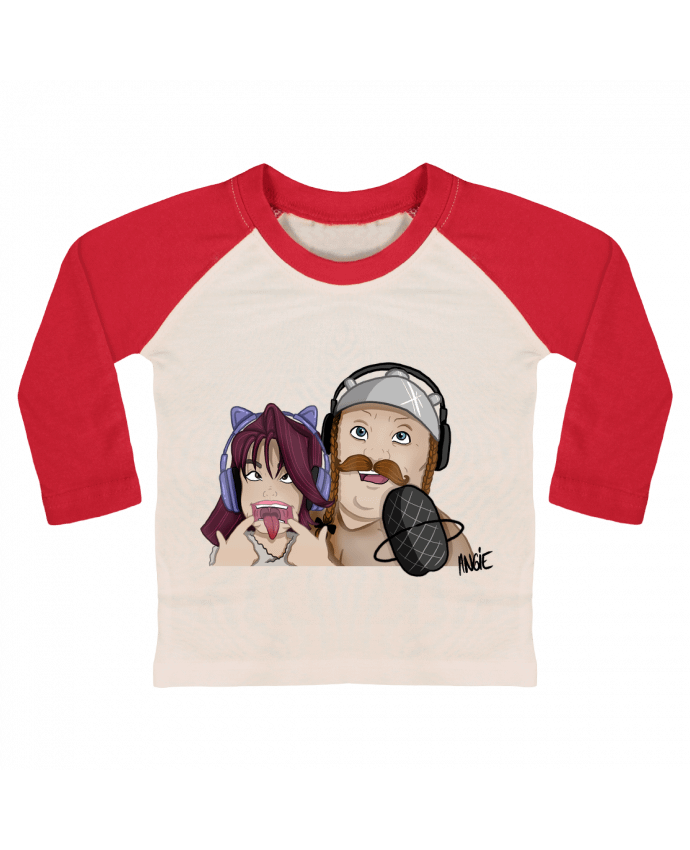 Tee-shirt Bébé Baseball ML Les Bouilles En Live par Gerome En Live