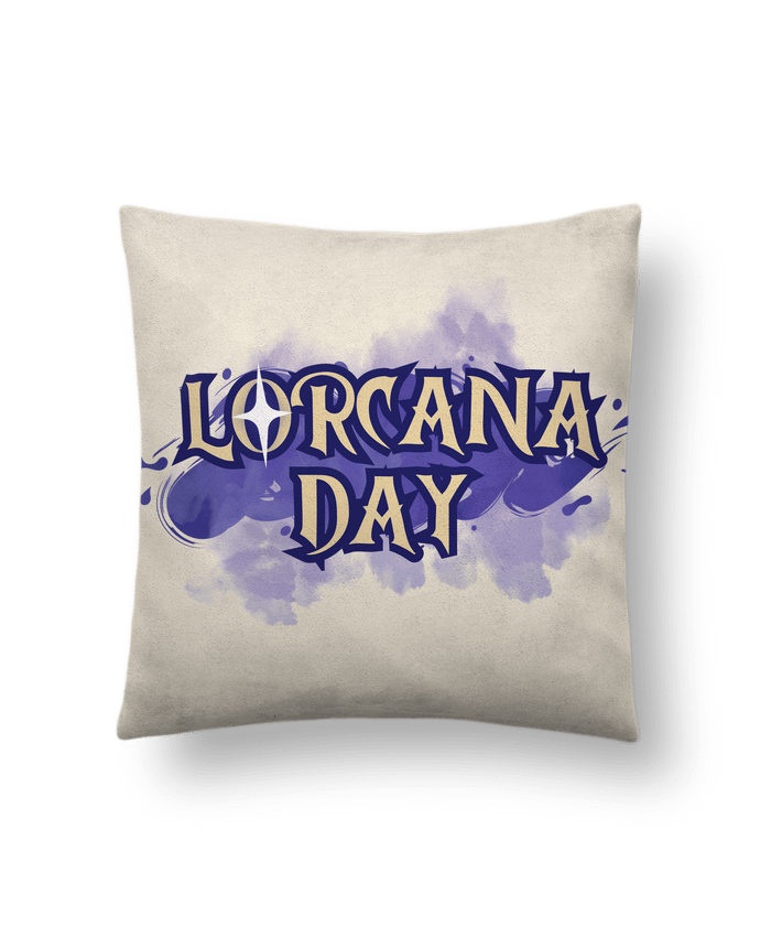 Coussin suédine Logo Lorcana Day par Gerome En Live