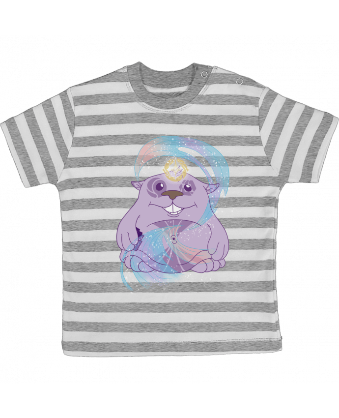 Tee-shirt bébé à rayures Popote Shiny par Gerome En Live