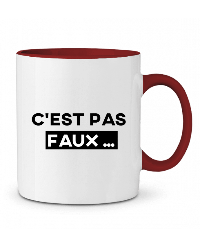 Mug bicolore C'est pas faux ... tunetoo