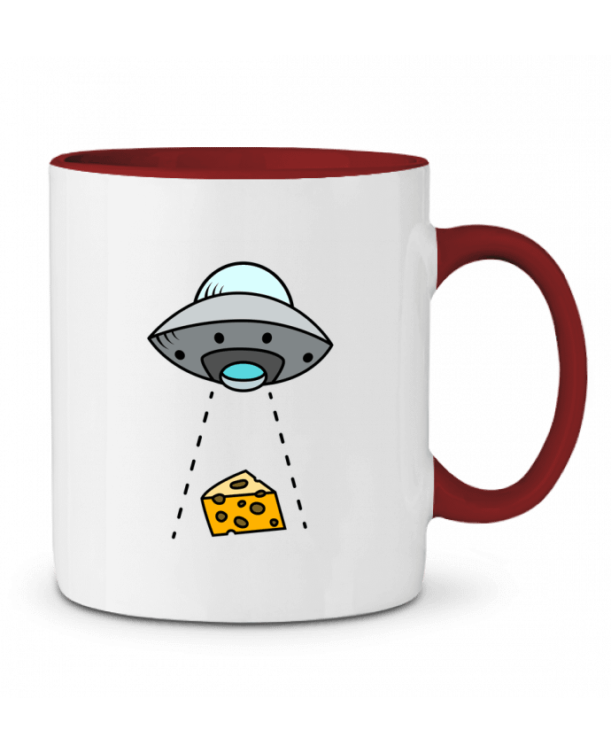 Mug bicolore Extraterrestre Enlèvement Fromage NicolasLebrun