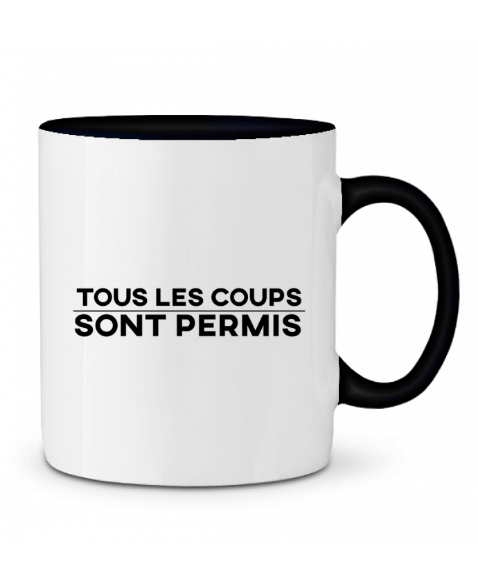 Taza Cerámica Bicolor Tous les coups sont permis tunetoo