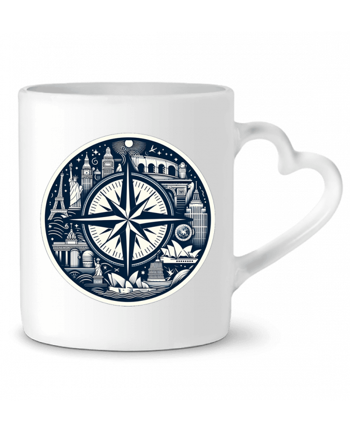 Mug coeur L'étoile du monde par Killmooze