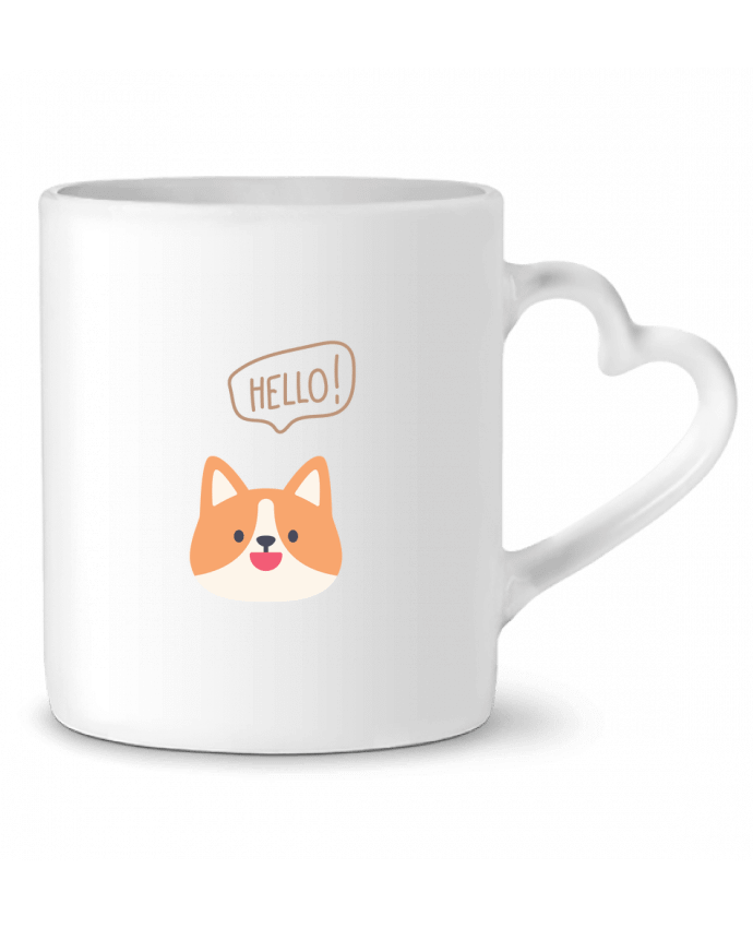 Mug coeur Hello par Claire