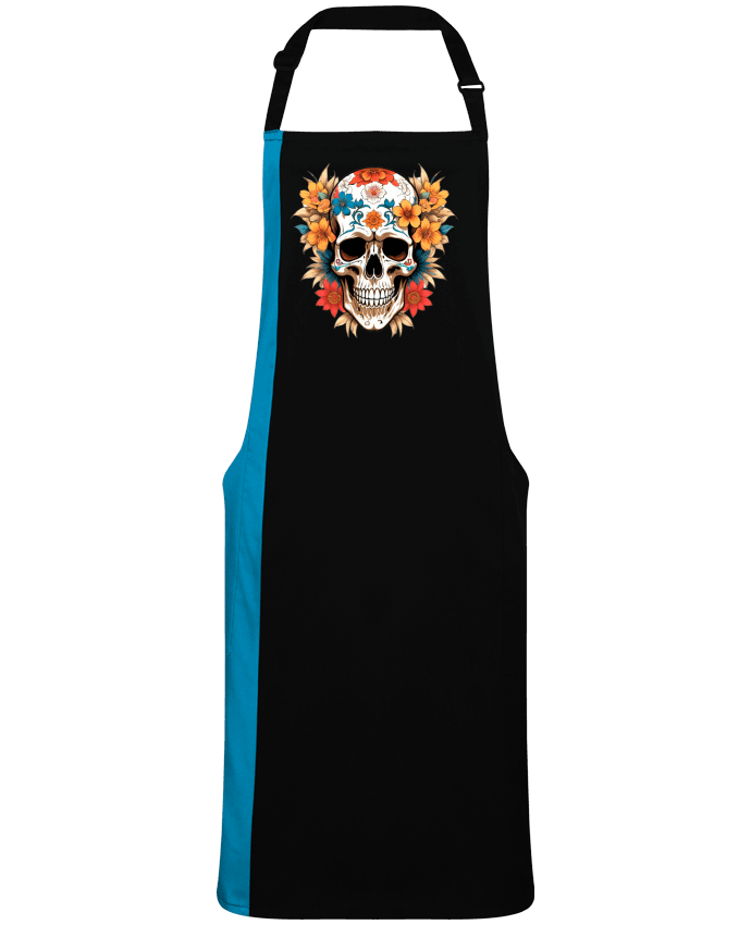 Tablier bicolore La vida, al Final, nos da Flores par  33designerarte