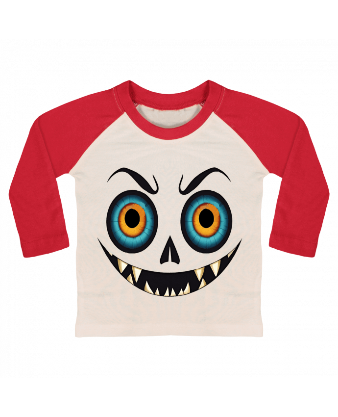 Tee-shirt Bébé Baseball ML Risa terrorífica par 33designerarte