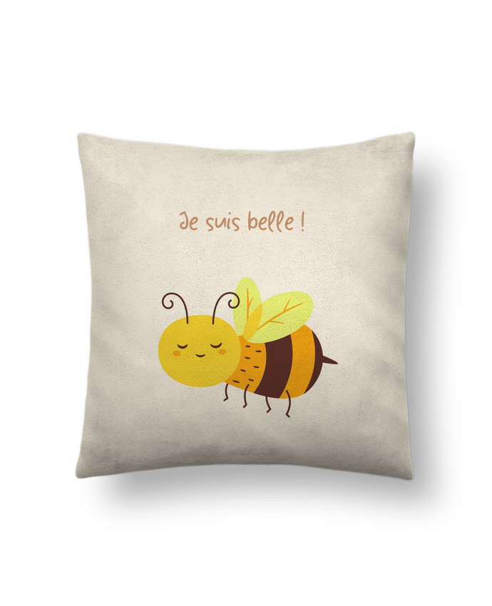 Coussin suédine Abeille par Claire