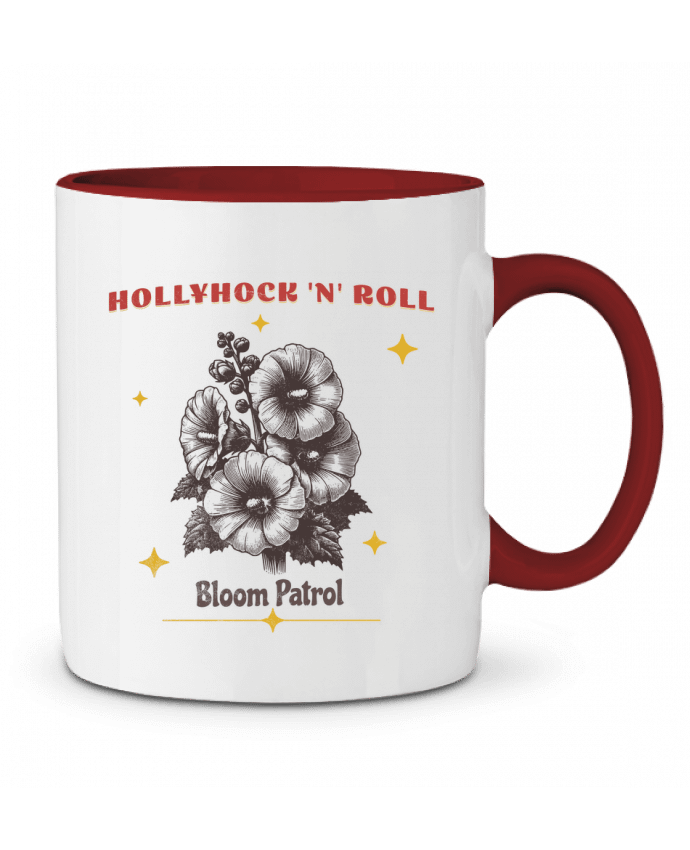 Mug bicolore Hollyhock 'n' Roll Mona Designs
