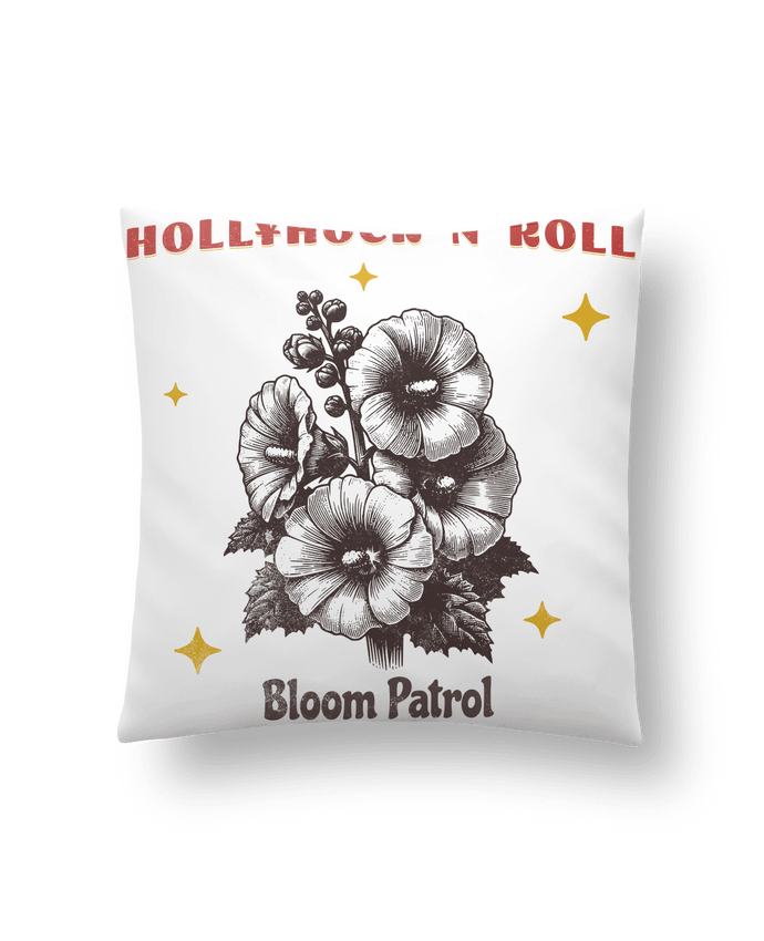 Coussin Hollyhock 'n' Roll par Mona Designs