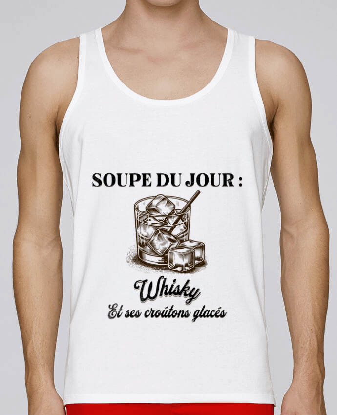 Débardeur homme Soupe du jour : Whisky par Mona Designs 100% coton bio