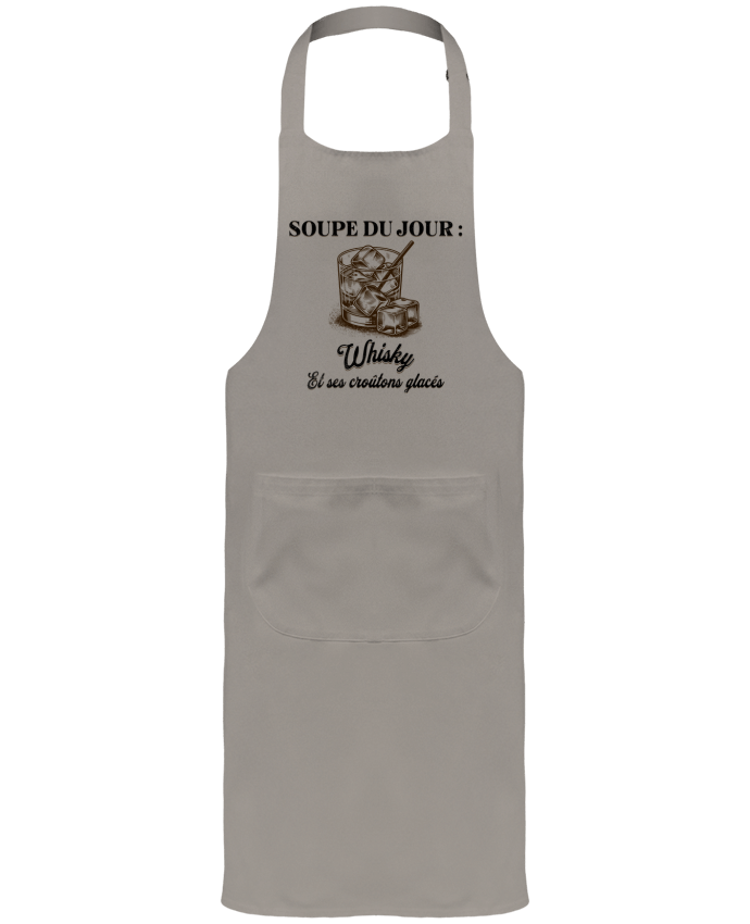 Tablier avec poches Soupe du jour : Whisky par Mona Designs