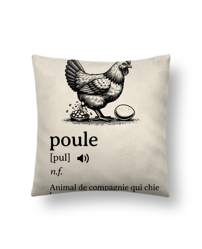 Coussin suédine Poule Définition par Mona Designs