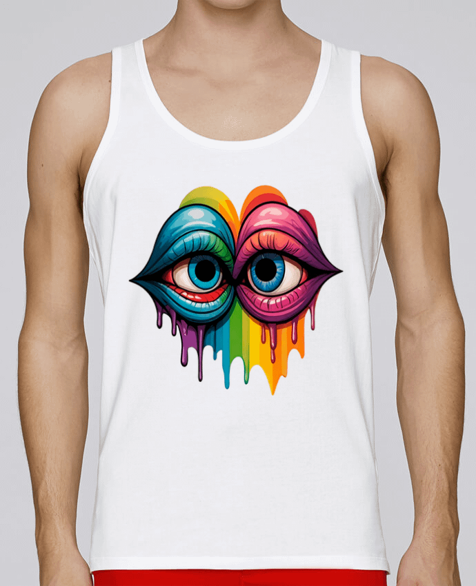 Débardeur homme LOOK AT ME par 33designerarte 100% coton bio