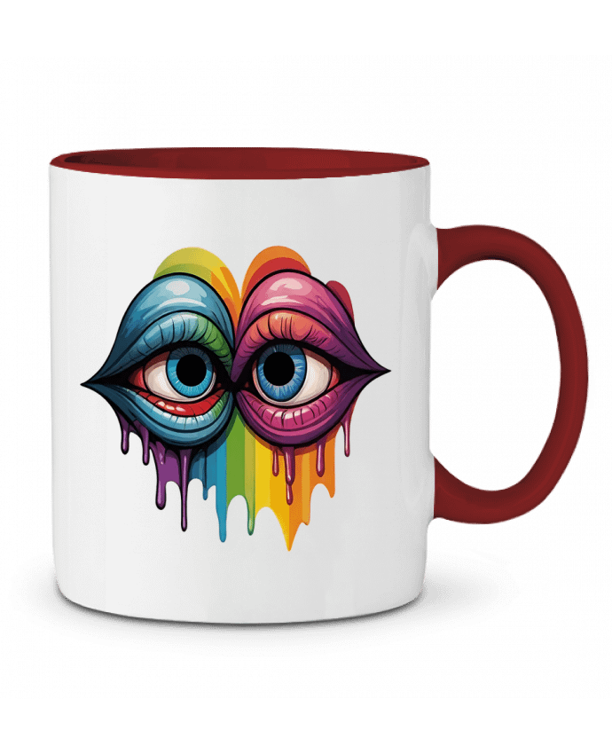 Mug bicolore LOOK AT ME 33designerarte