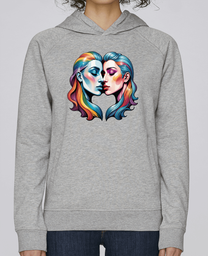 Sweat capuche femme LOVE WITHOUT LIMITS par 33designerarte