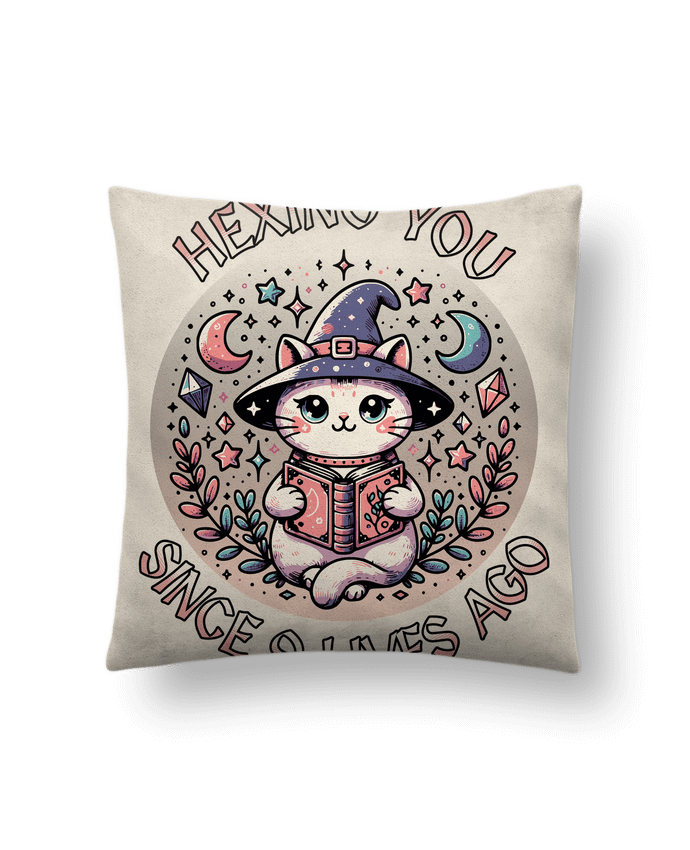 Coussin suédine Hexing you par Mona Designs