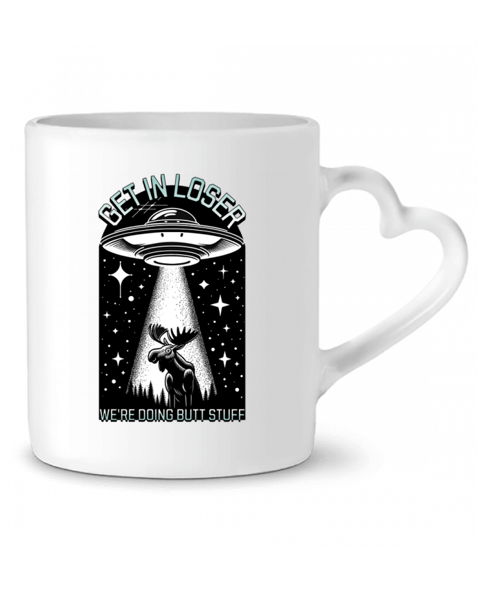 Mug coeur Get in loser par Mona Designs