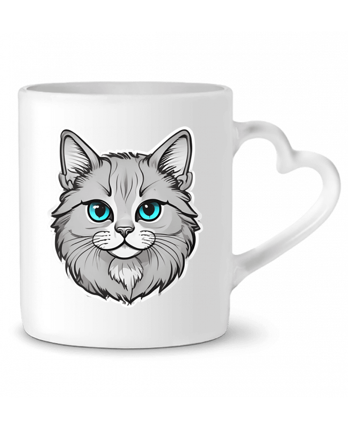 Mug coeur Tete de chat par SG LXXXIII