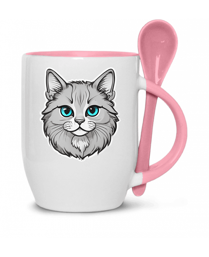  Tasse cuillère Tete de chat par SG LXXXIII