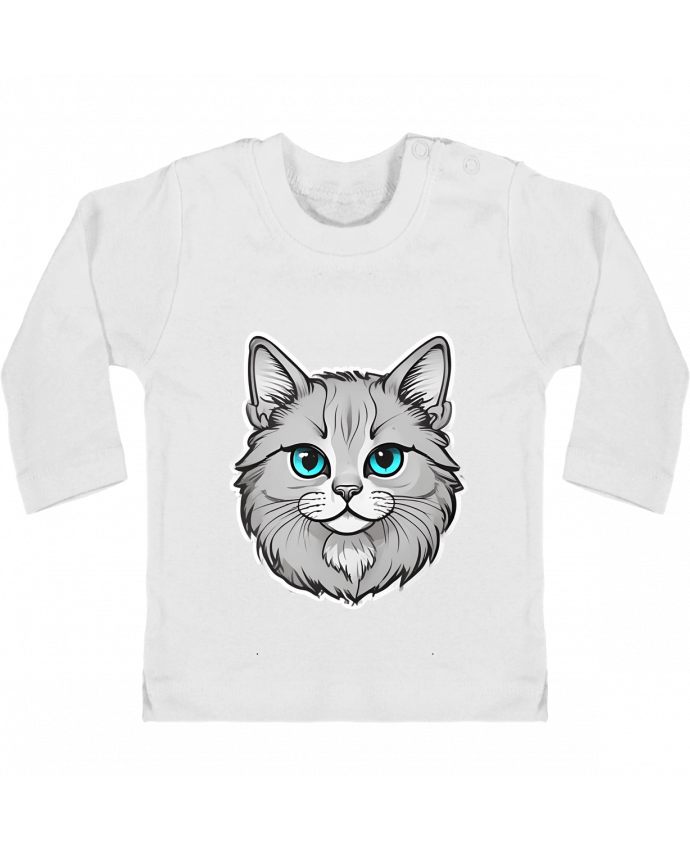 T-shirt bébé Tete de chat manches longues du designer SG LXXXIII