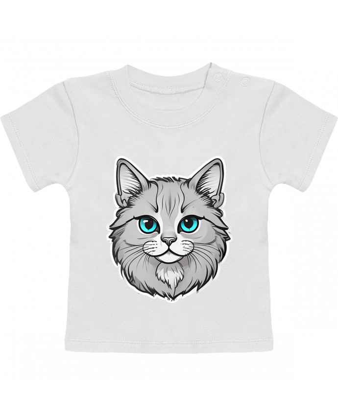 T-shirt bébé Tete de chat manches courtes du designer SG LXXXIII