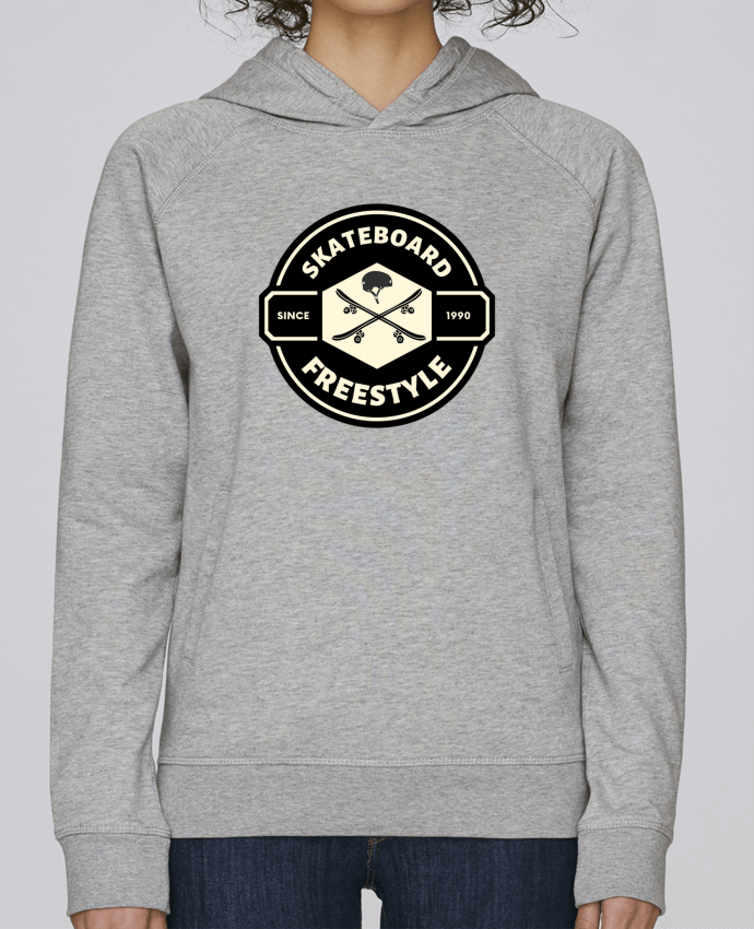 Sweat capuche femme Skateboard freestyle 1 par SG LXXXIII