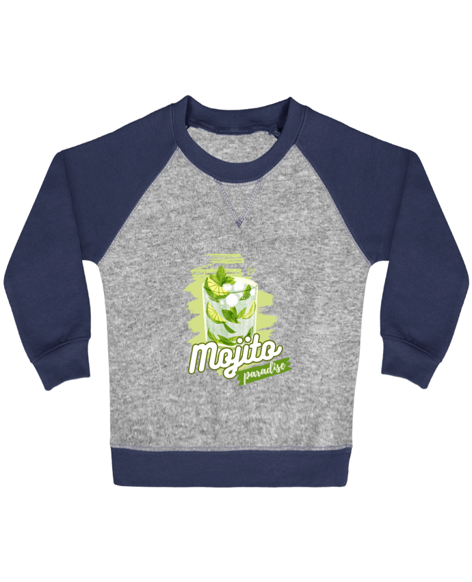 Sweat bébé manches contrastée MOJITO PARADISE par SG LXXXIII