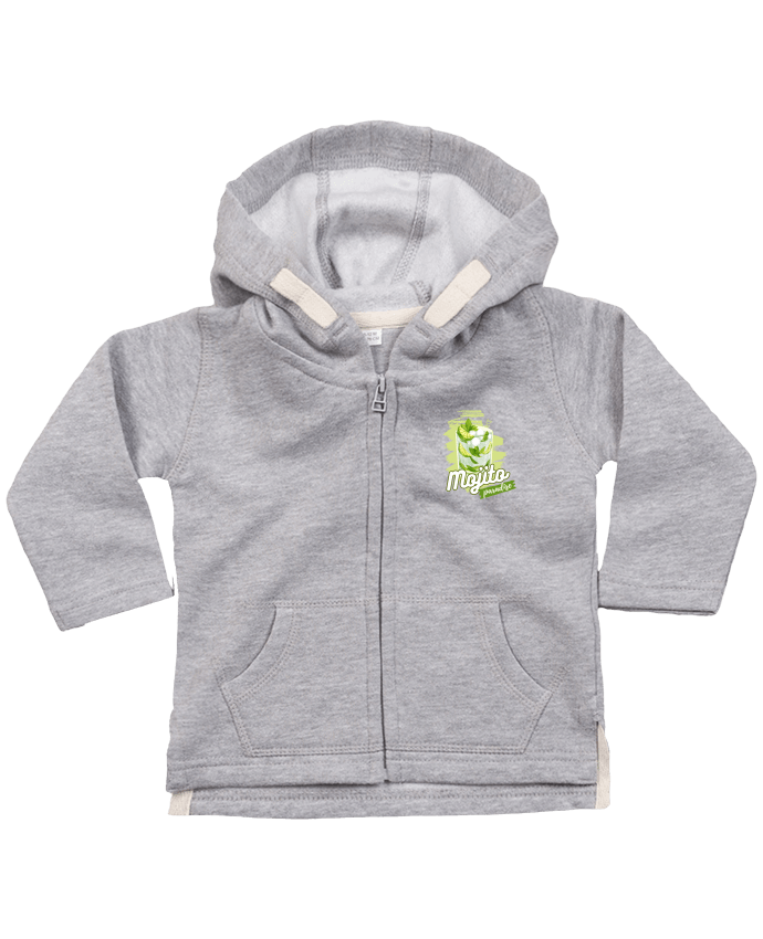 Sweat à capuche bébé zippé MOJITO PARADISE par SG LXXXIII