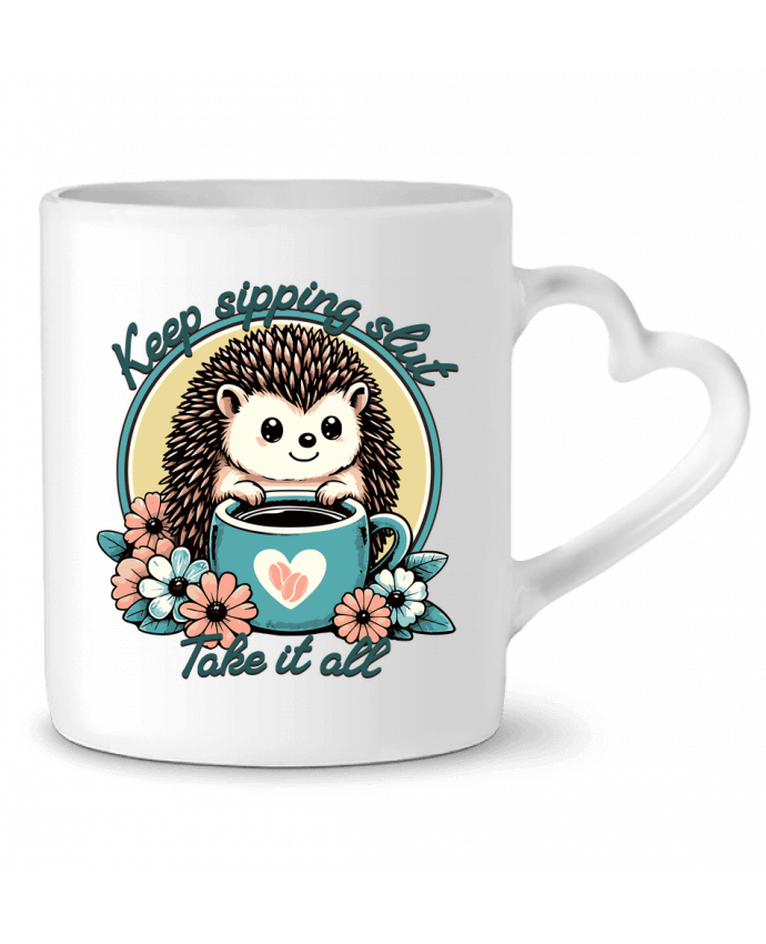Mug coeur Keep sipping par Mona Designs