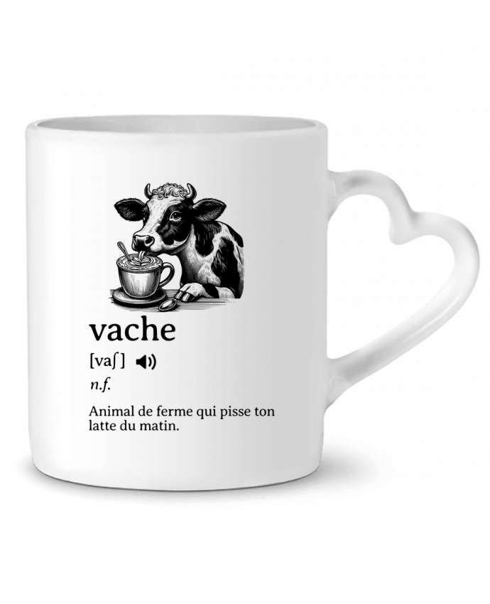 Mug coeur Vache définition par Mona Designs