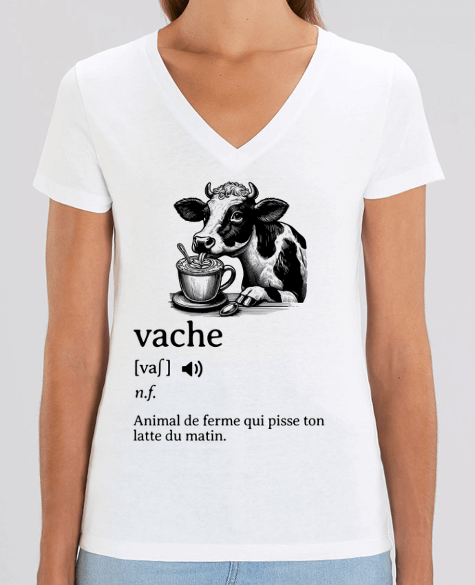 Tee-shirt femme Vache définition Par  Mona Designs