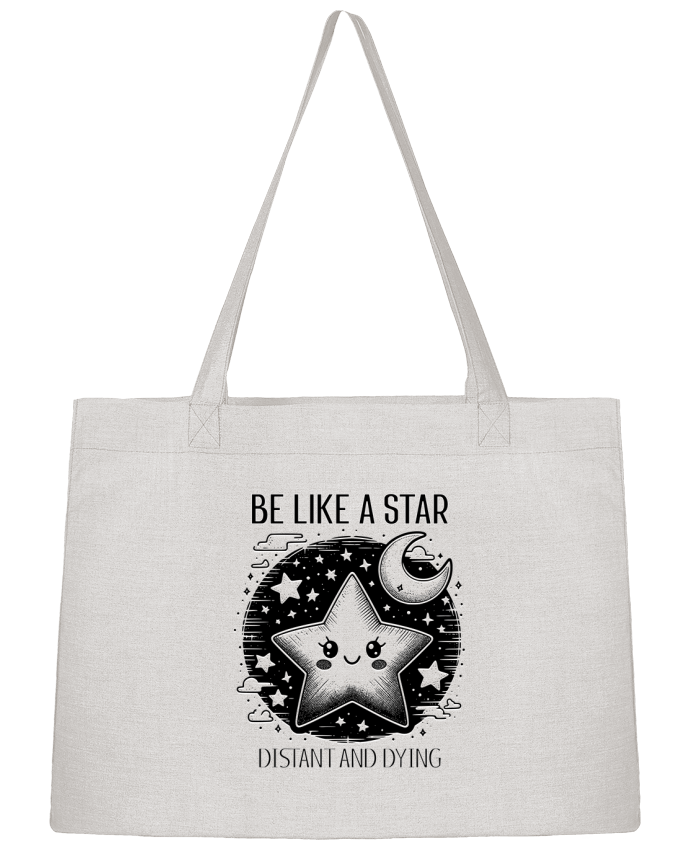 Sac Shopping Be like a star Blanc par Mona Designs